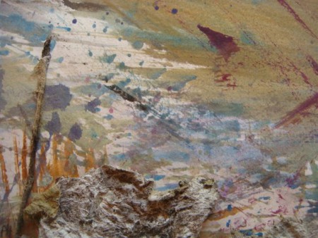 Collage - Naturmaterial/Acryl