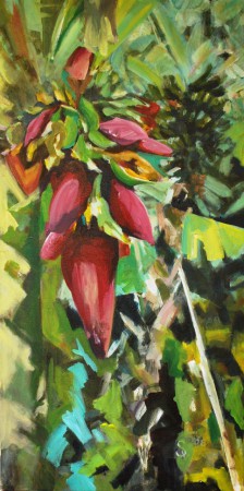 Bananenblüte - Acryl auf Leinwand